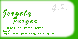 gergely perger business card